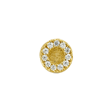 Sanctity - 18K Gold White CZ Threadless/Threaded End - piercing-zone.com