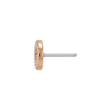Sanctity - 18K Gold White CZ Threadless/Threaded End - piercing-zone.com