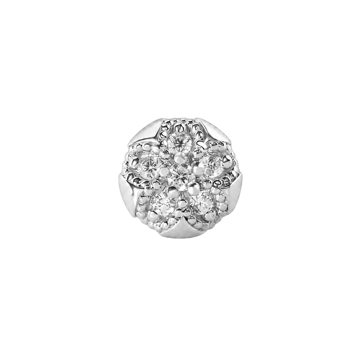 Sand Dollar – 14K Gold Threadless/Threaded End - piercing-zone.com