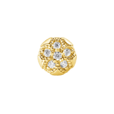 Sand Dollar – 14K Gold Threadless/Threaded End - piercing-zone.com