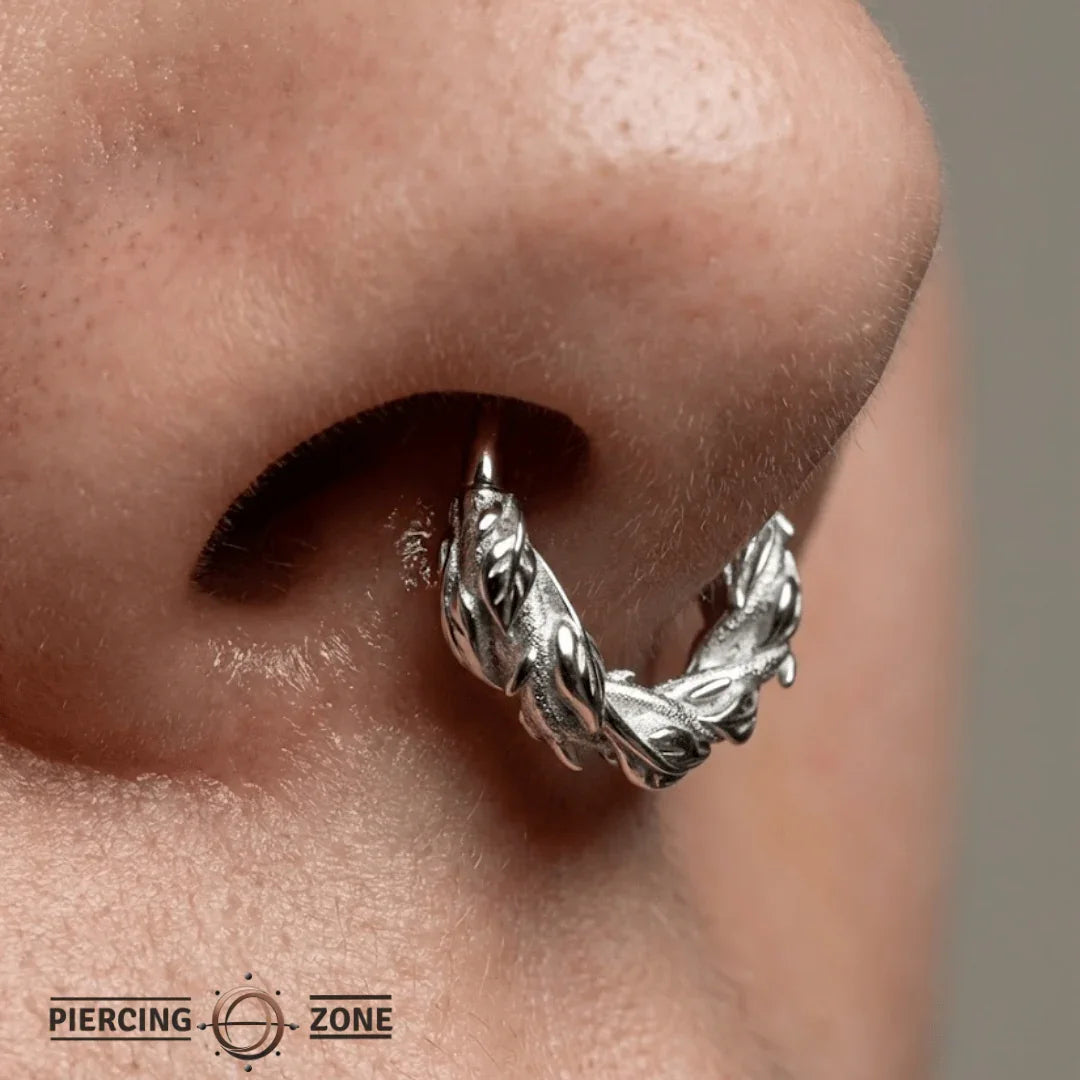 Sandblasted Thorns Seamless Ring – 14K Gold Textured Design - piercing - zone.com