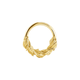 Sandblasted Thorns Seamless Ring – 14K Gold Textured Design - piercing - zone.com