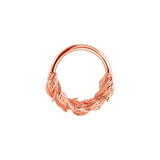 Sandblasted Thorns Seamless Ring – 14K Gold Textured Design - piercing - zone.com