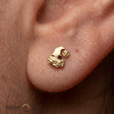 Santa Hat – 14K Gold Threadless/Threaded End - piercing - zone.com