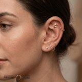 Santa Hat – 14K Gold Threadless/Threaded End - piercing - zone.com