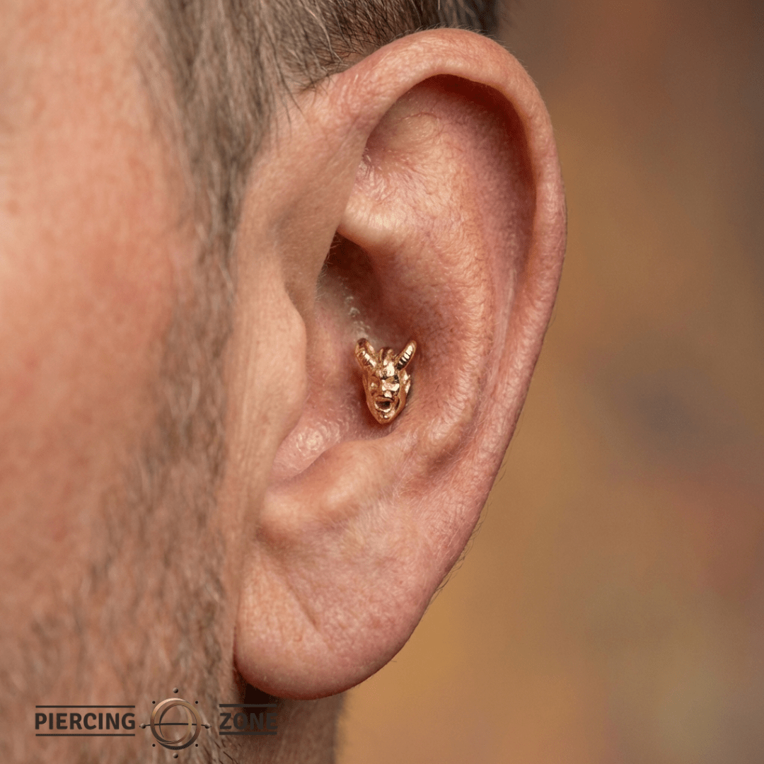 Satan – 14K Gold Threadless/Threaded End - piercing - zone.com
