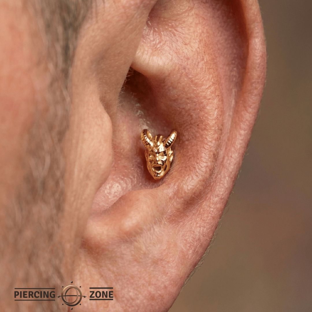 Satan – 14K Gold Threadless/Threaded End - piercing - zone.com