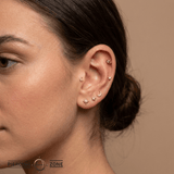 Saturn – 14K Gold Threadless/Threaded End - piercing - zone.com