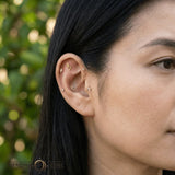 Saturn Symbol – 14K/18K Gold Flat Threadless End - piercing - zone.com