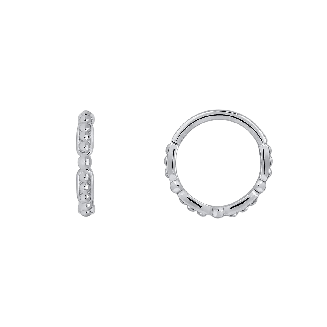 Savannah Seamless Ring – 14K Gold Cup & Divot Design - piercing - zone.com