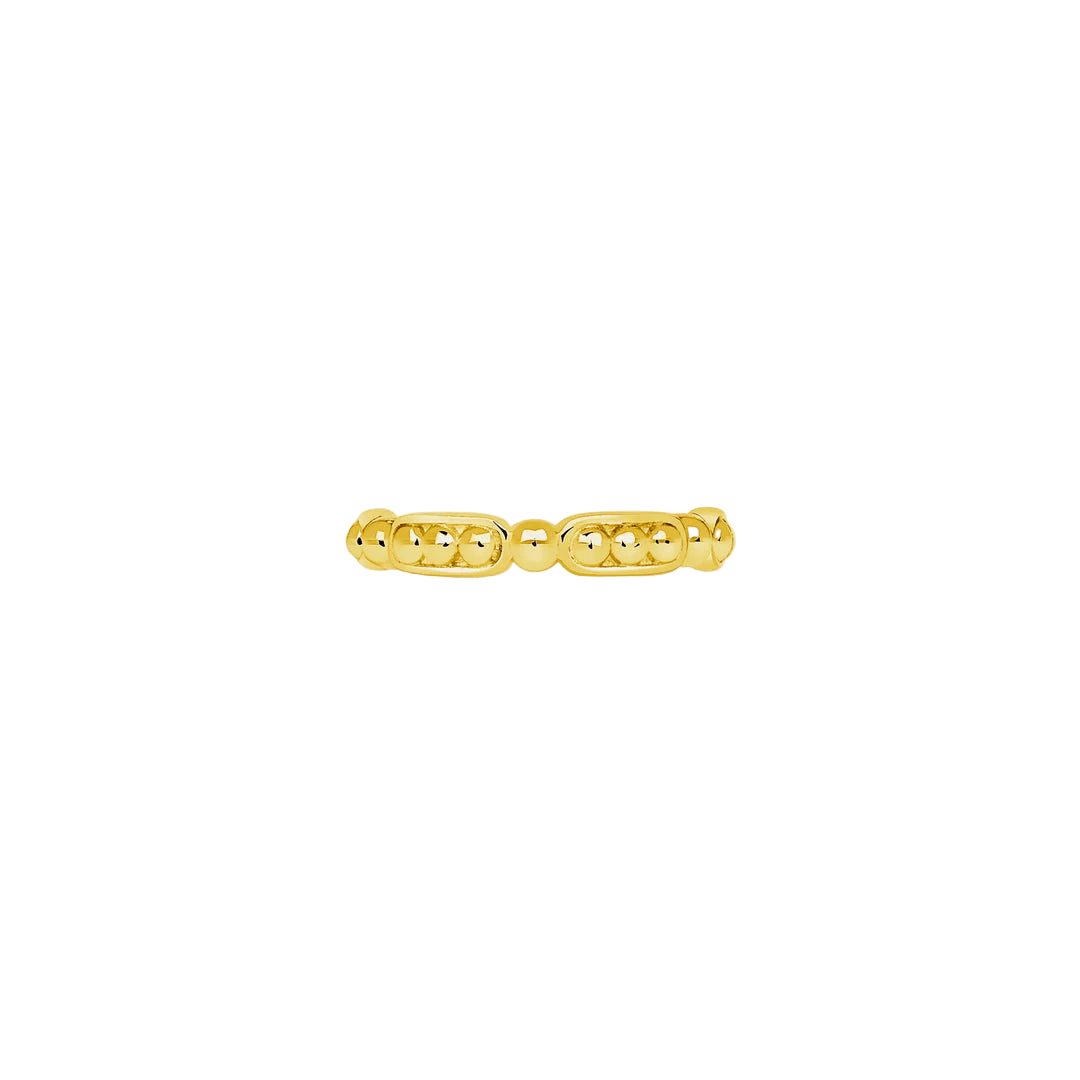 Savannah Seamless Ring – 14K Gold Cup & Divot Design - piercing - zone.com
