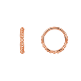 Savannah Seamless Ring – 14K Gold Cup & Divot Design - piercing - zone.com