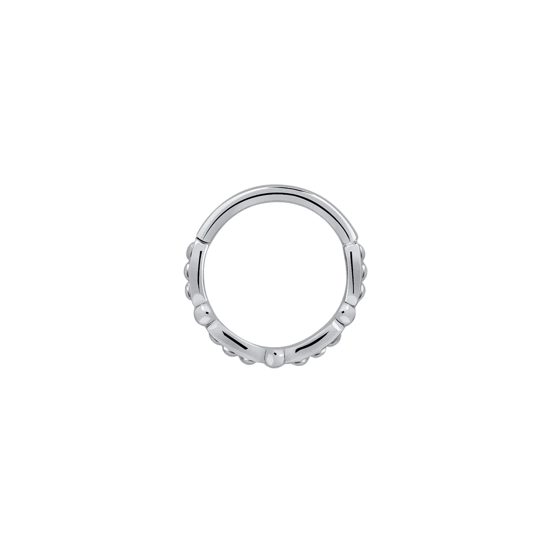 Savannah Seamless Ring – 14K Gold Cup & Divot Design - piercing - zone.com