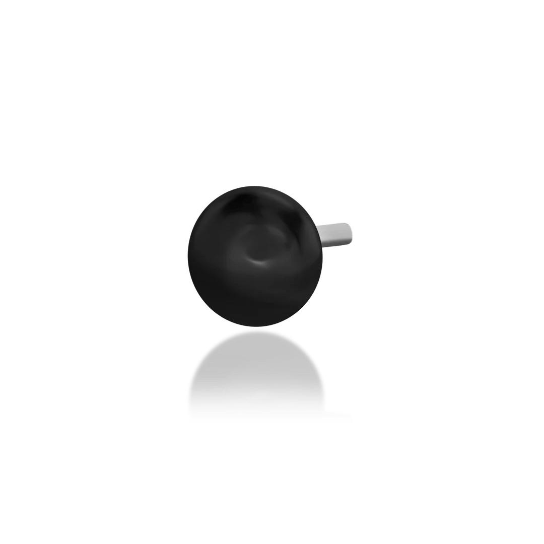 Scene Dot – Black Rhodium Dome – 14K Gold Threadless End - piercing - zone.com