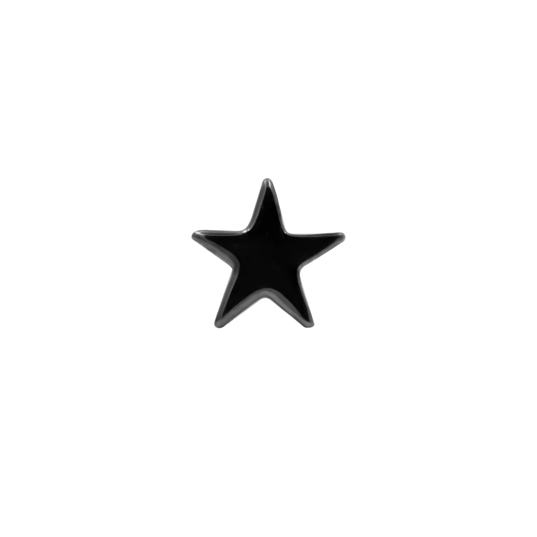 Scene Star – Black Rhodium – 14K Gold Threadless End - piercing - zone.com