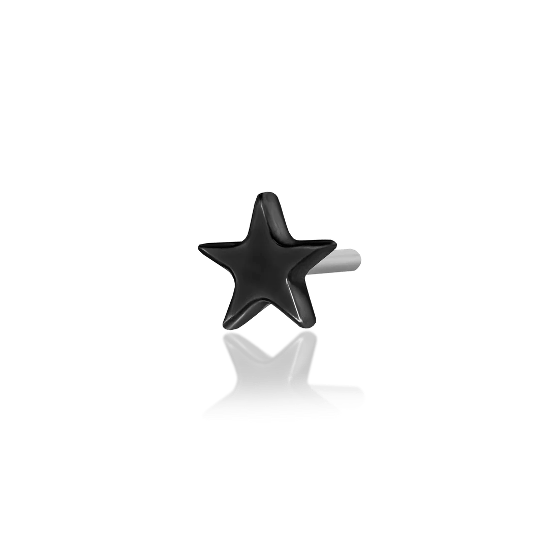 Scene Star – Black Rhodium – 14K Gold Threadless End - piercing - zone.com