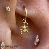 Scorpion – 14K & 18K Gold Charm - piercing - zone.com
