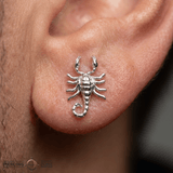Scorpion – 14K Gold Threadless Pin with Arched Tail - piercing - zone.com