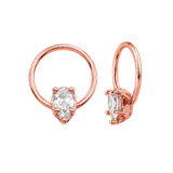 Seamless Ring With Fixed Pear – 14K Gold Pear-Cut Gem Accent - piercing-zone.com