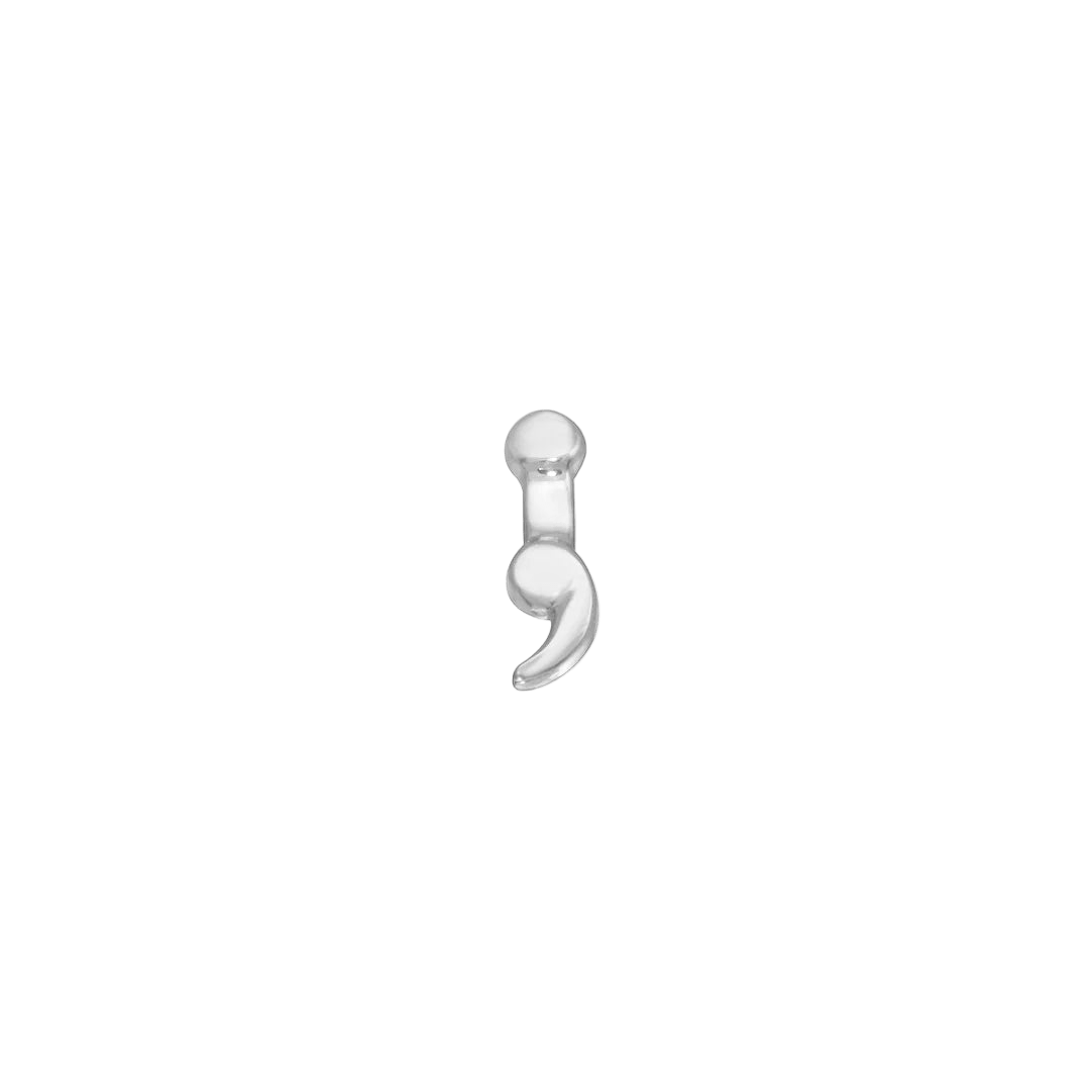 Semicolon – 14K Gold Threadless End - piercing - zone.com