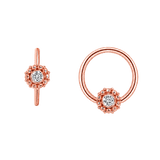 Serena Seamless Ring – 14K Gold Single-Gem Minimalist Accent - piercing-zone.com