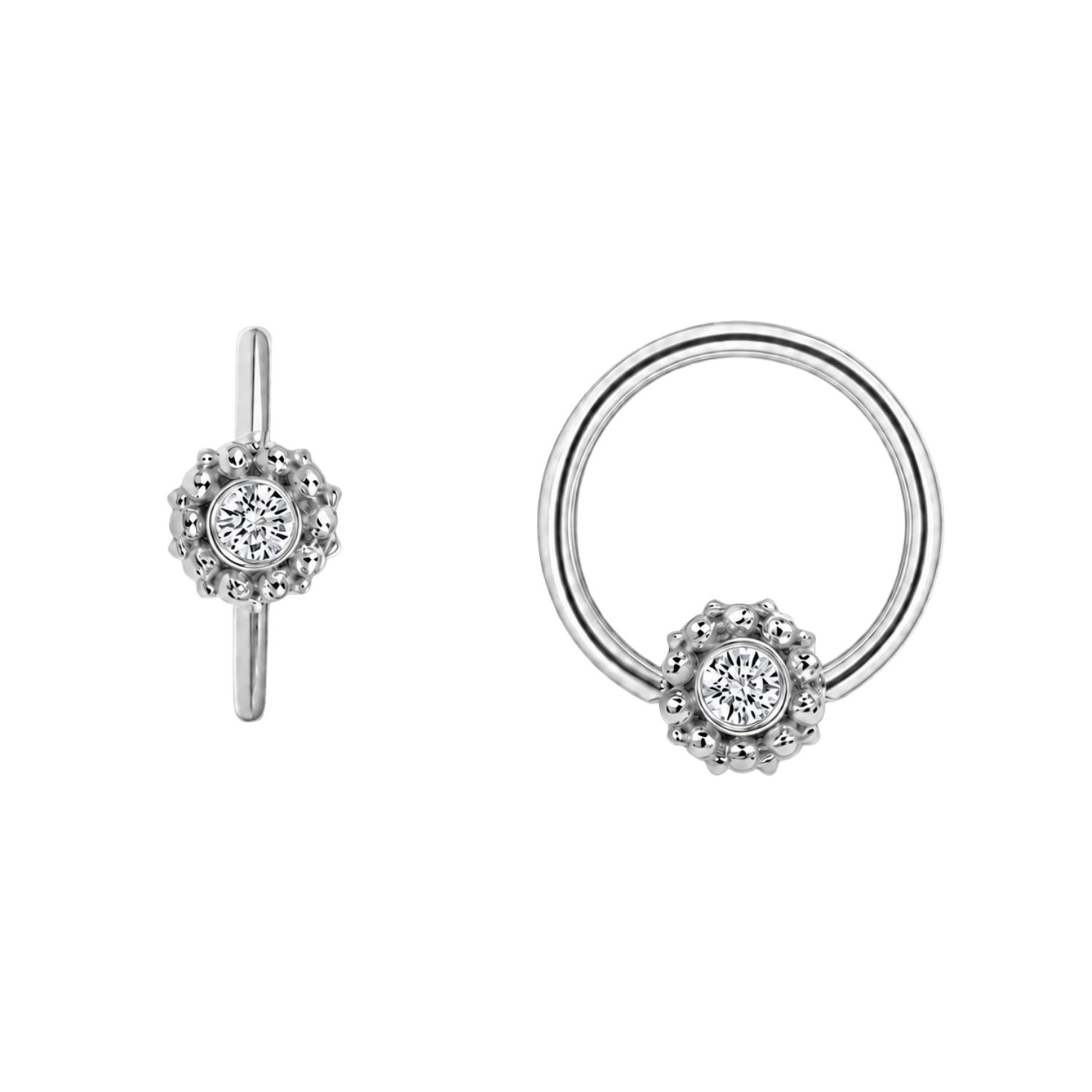 Serena Seamless Ring – 14K Gold Single-Gem Minimalist Accent - piercing-zone.com