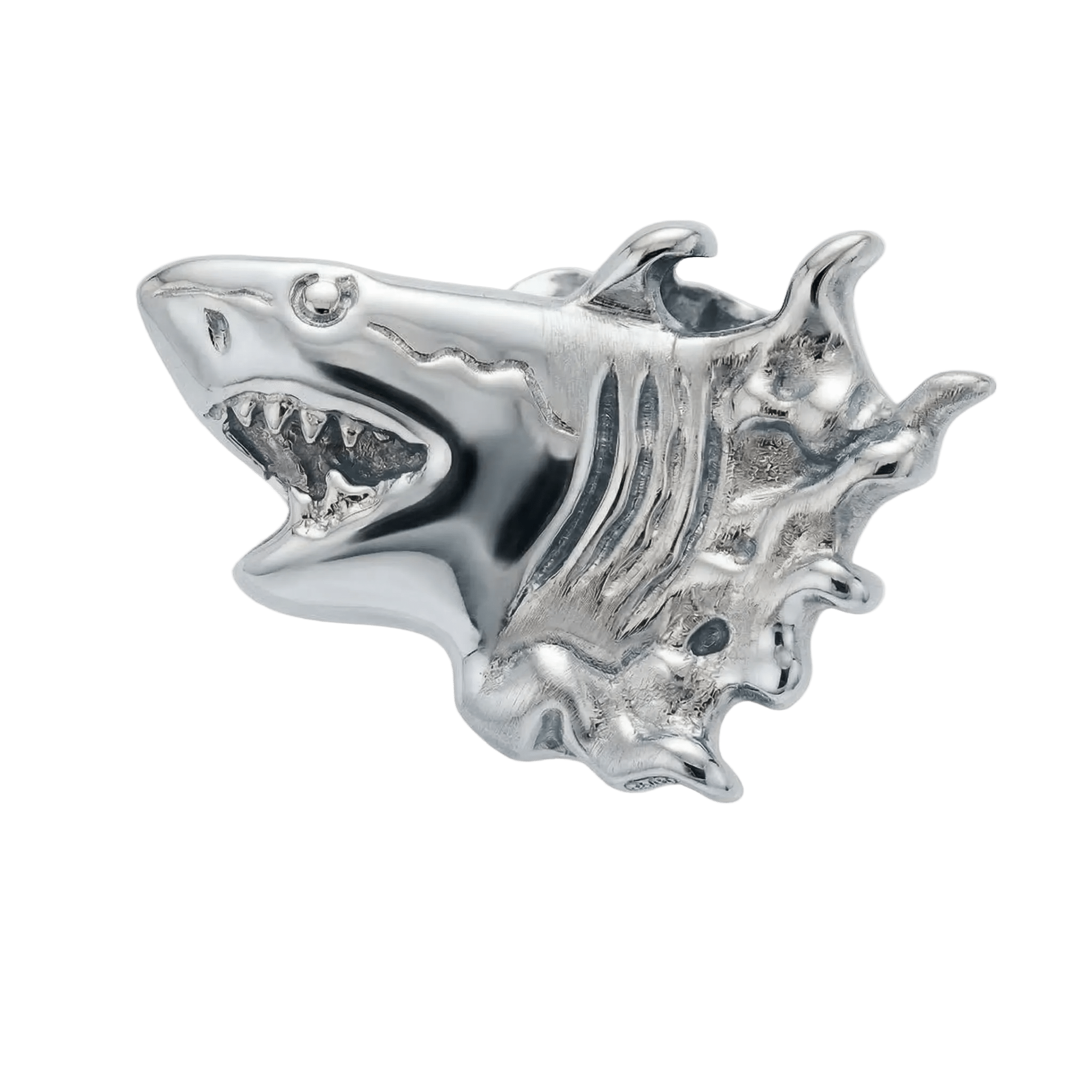 Shark – 14K Gold Threadless/Threaded End - piercing - zone.com