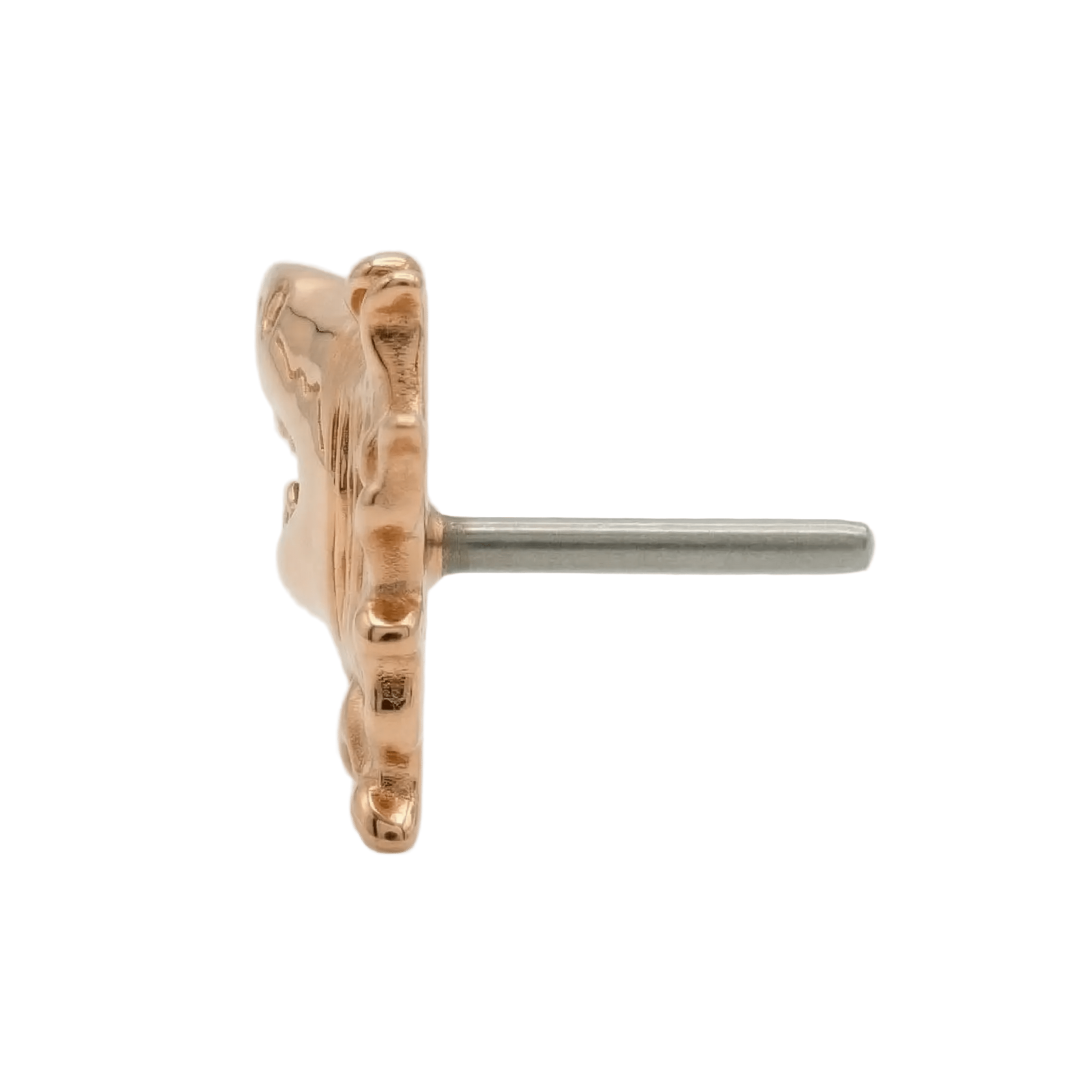 Shark – 14K Gold Threadless/Threaded End - piercing - zone.com