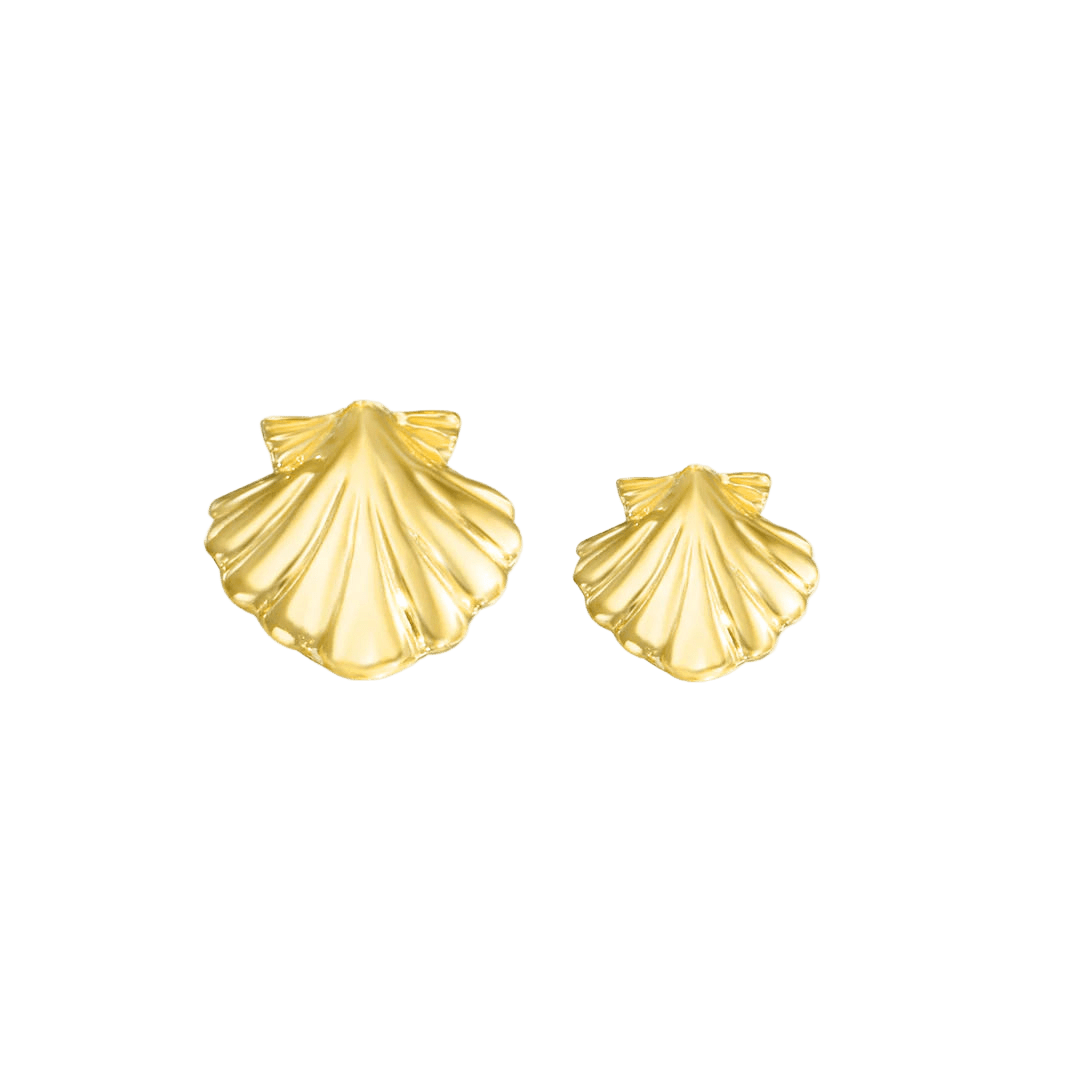 Shell – 14K Gold Threadless & Threaded End - piercing - zone.com