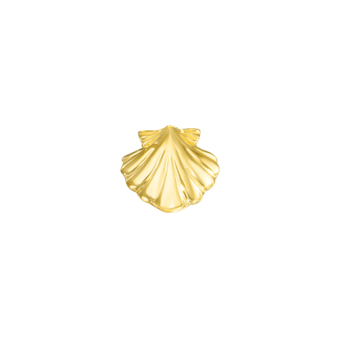 Shell – 14K Gold Threadless & Threaded End - piercing - zone.com