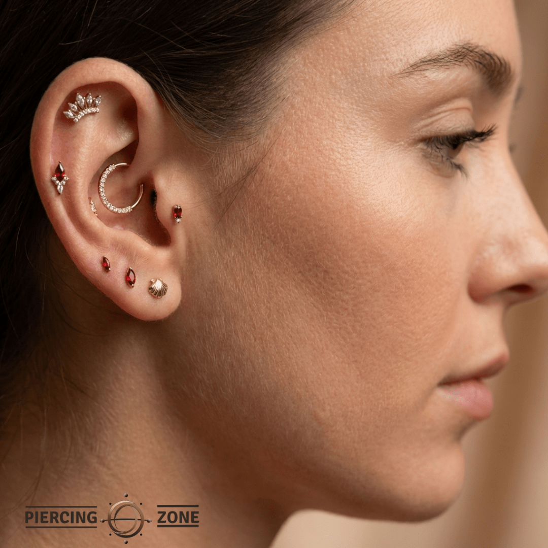 Shell – 14K Gold Threadless/Threaded End - piercing - zone.com