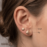 Shell – 14K Gold Threadless/Threaded End - piercing - zone.com