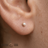 Shell Cup Pearl – 14K Gold Threadless/Threaded End - piercing - zone.com
