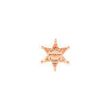 Sheriff's Badge – 14K Gold Threadless & Threaded End - piercing - zone.com