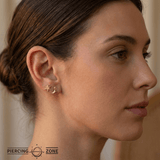 Sheriff's Badge – 14K Gold Threadless/Threaded End - piercing - zone.com