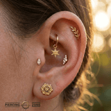 Sheriff’s Badge Charm – 14K & 18K Gold - piercing - zone.com