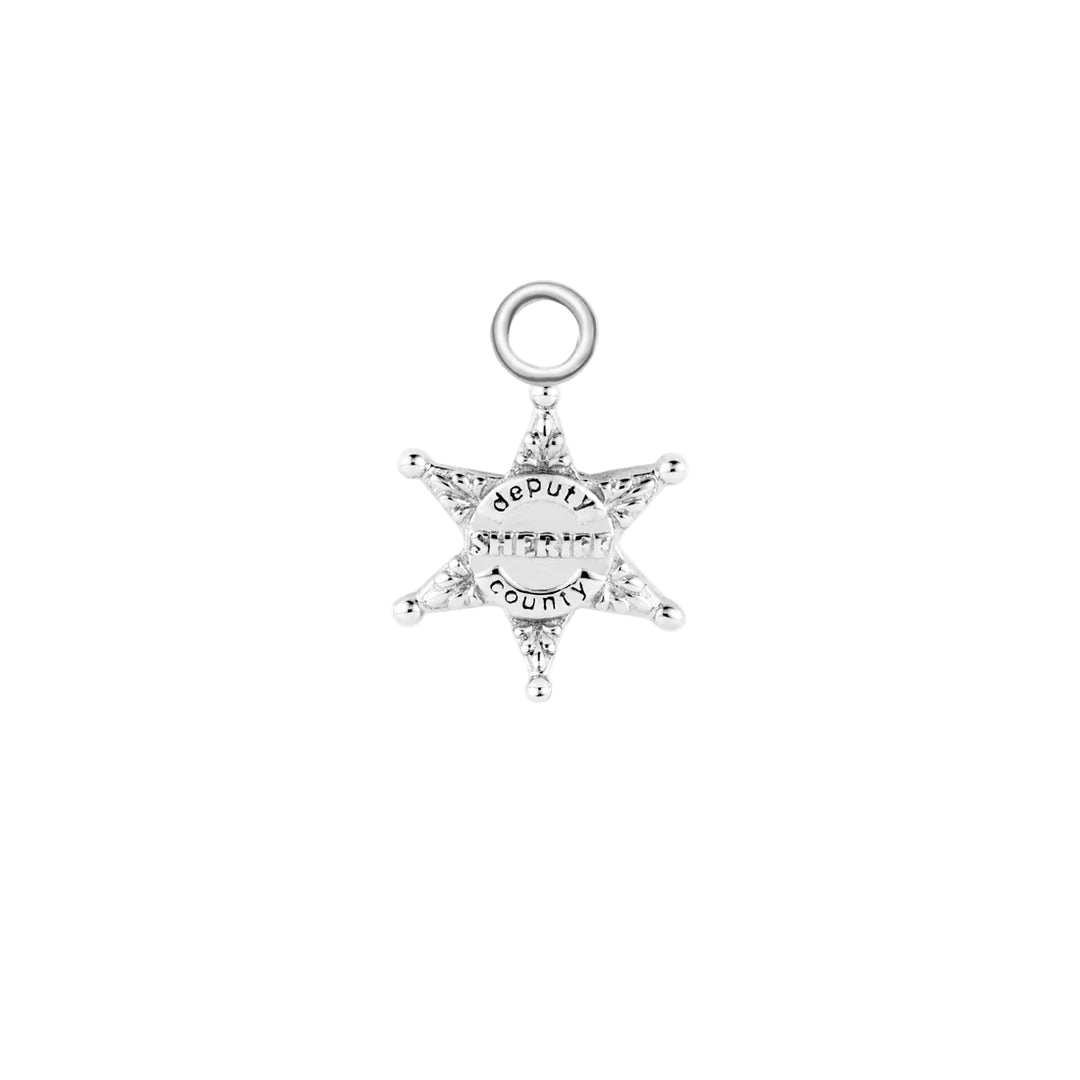 Sheriff’s Badge Charm – 14K & 18K Gold - piercing - zone.com
