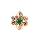 Shield - 14K Gold Stone Threadless/Threaded End - piercing - zone.com
