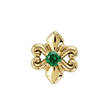 Shield - 14K Gold Stone Threadless/Threaded End - piercing - zone.com