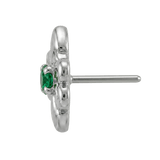 Shield - 14K Gold Stone Threadless/Threaded End - piercing - zone.com