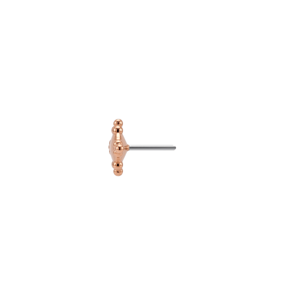 Shield - 18K Gold Threadless End - piercing-zone.com