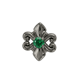 Shield - 14K Gold Stone Threadless/Threaded End
