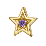 Shining Star - 14K Gold Threadless/Threaded - piercing-zone.com