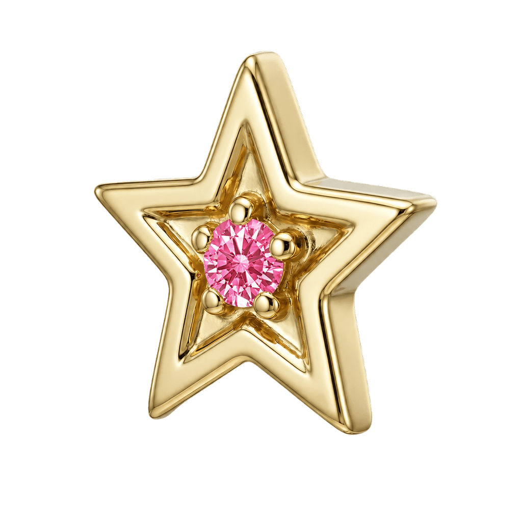 Shining Star - 14K Gold Threadless/Threaded - piercing-zone.com