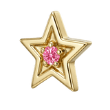 Shining Star - 14K Gold Threadless/Threaded - piercing-zone.com