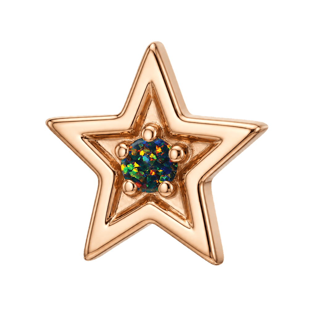 Shining Star - 14K Gold Threadless/Threaded - piercing-zone.com