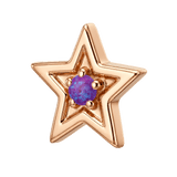 Shining Star - 14K Gold Threadless/Threaded - piercing-zone.com