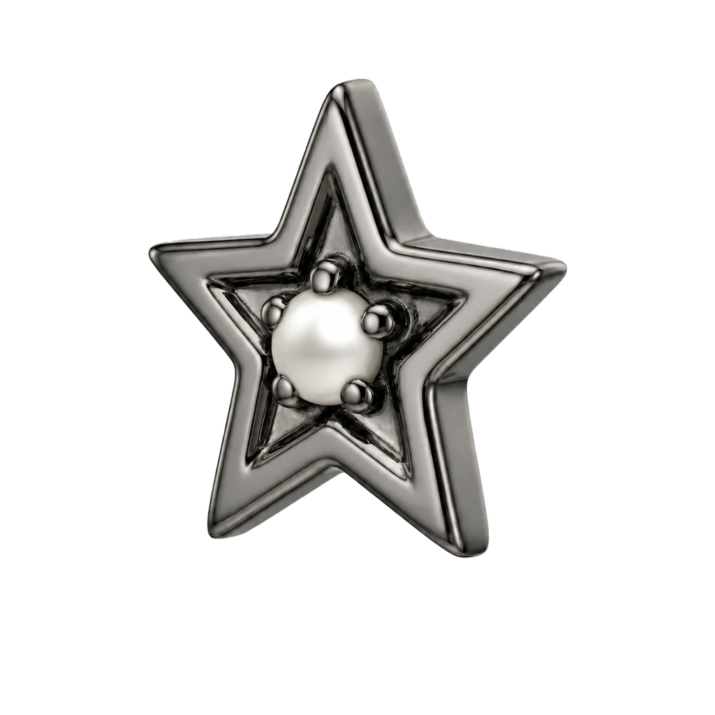 Shining Star - 14K Gold Threadless/Threaded - piercing-zone.com