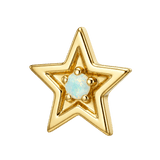 Shining Star - 14K Gold Threadless/Threaded - piercing-zone.com
