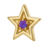 Shining Star - 14K Gold Threadless/Threaded - piercing-zone.com
